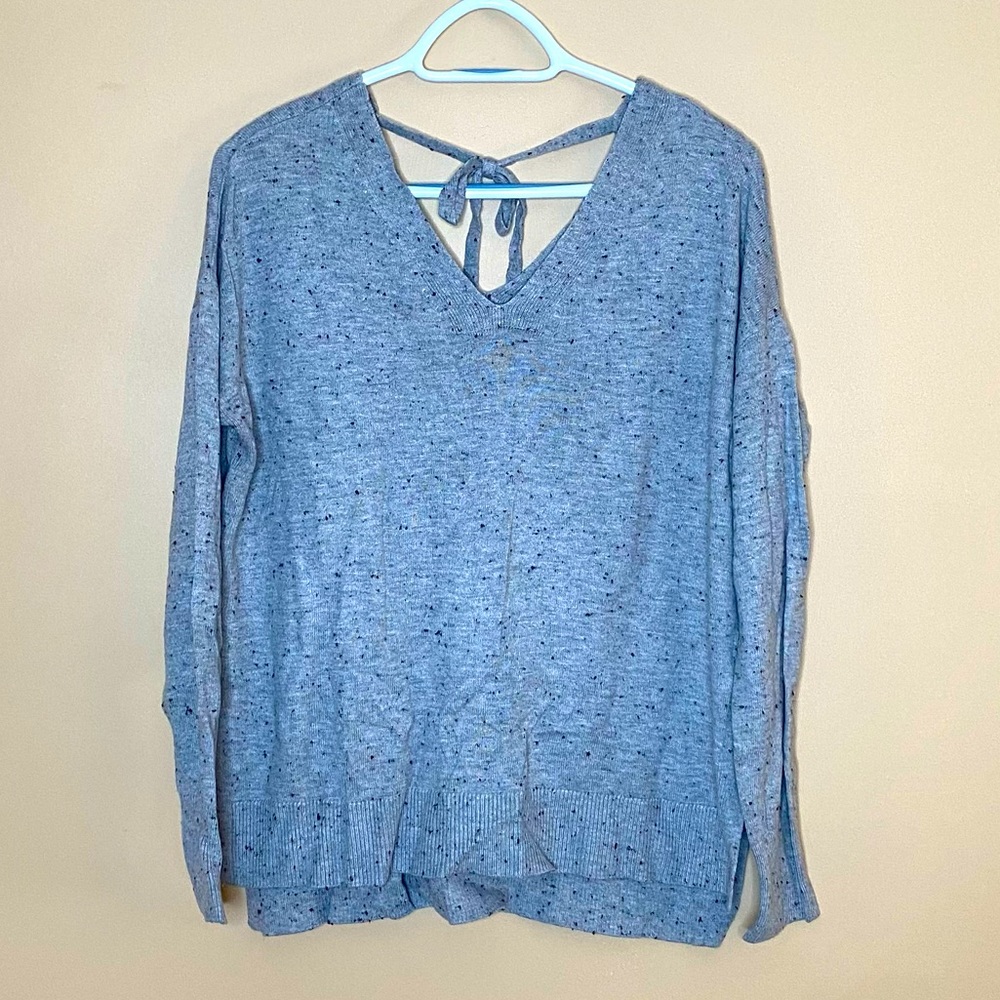 Woman’s grey Loft sweater. Size M